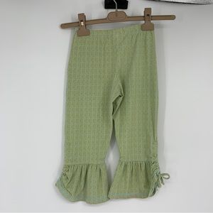Matilda Jane Size 4 Serendipity Lime Crush Big Ruffles Kids Pants A6